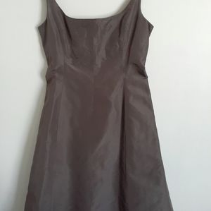 J. Crew A Line Formal Mid Calf Length Brown Shimmer Tulle Dress, Size 10